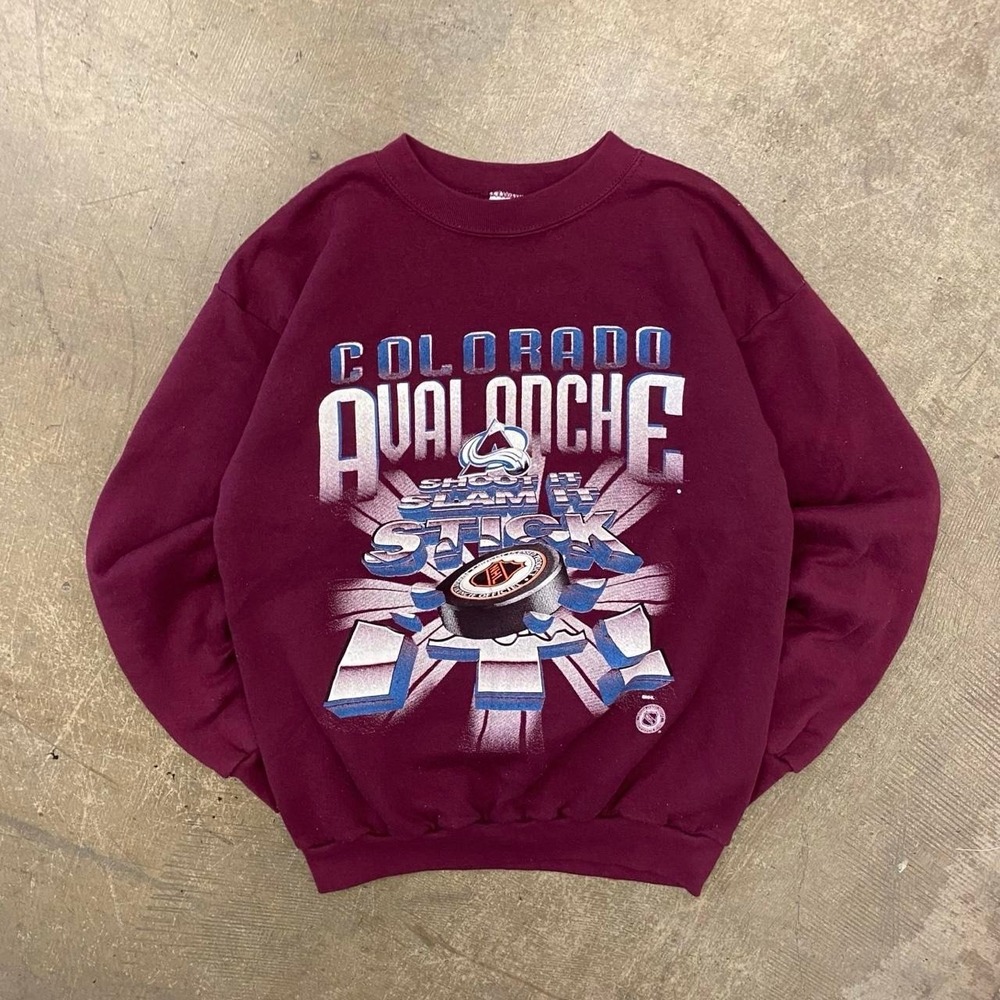 Vintage Colorado Avalanche NHL Hockey 90s TNT Sweatshirt Crewneck Size Large